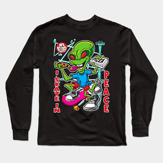 I Skate In Peace Long Sleeve T-Shirt by eShirtLabs